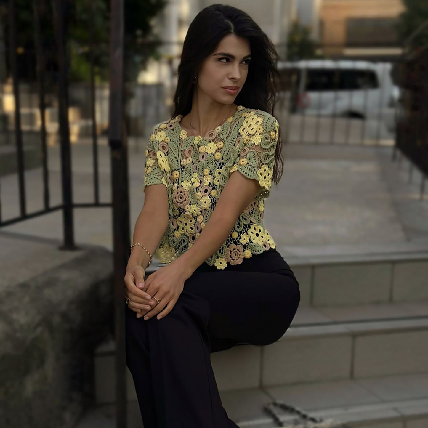 Handcrafted Irish Lace Bolero – Exquisite Crochet Couture