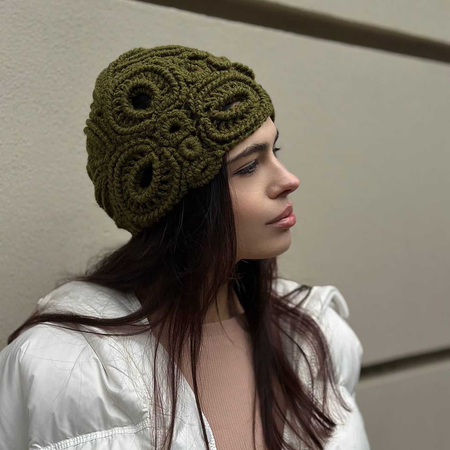 Green Irish Crochet Hat – Handcrafted Nature-Inspired Elegance