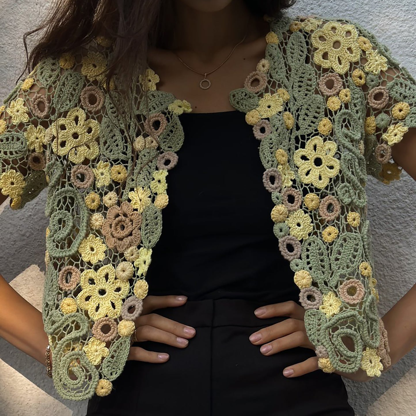 Handcrafted Irish Lace Bolero – Exquisite Crochet Couture