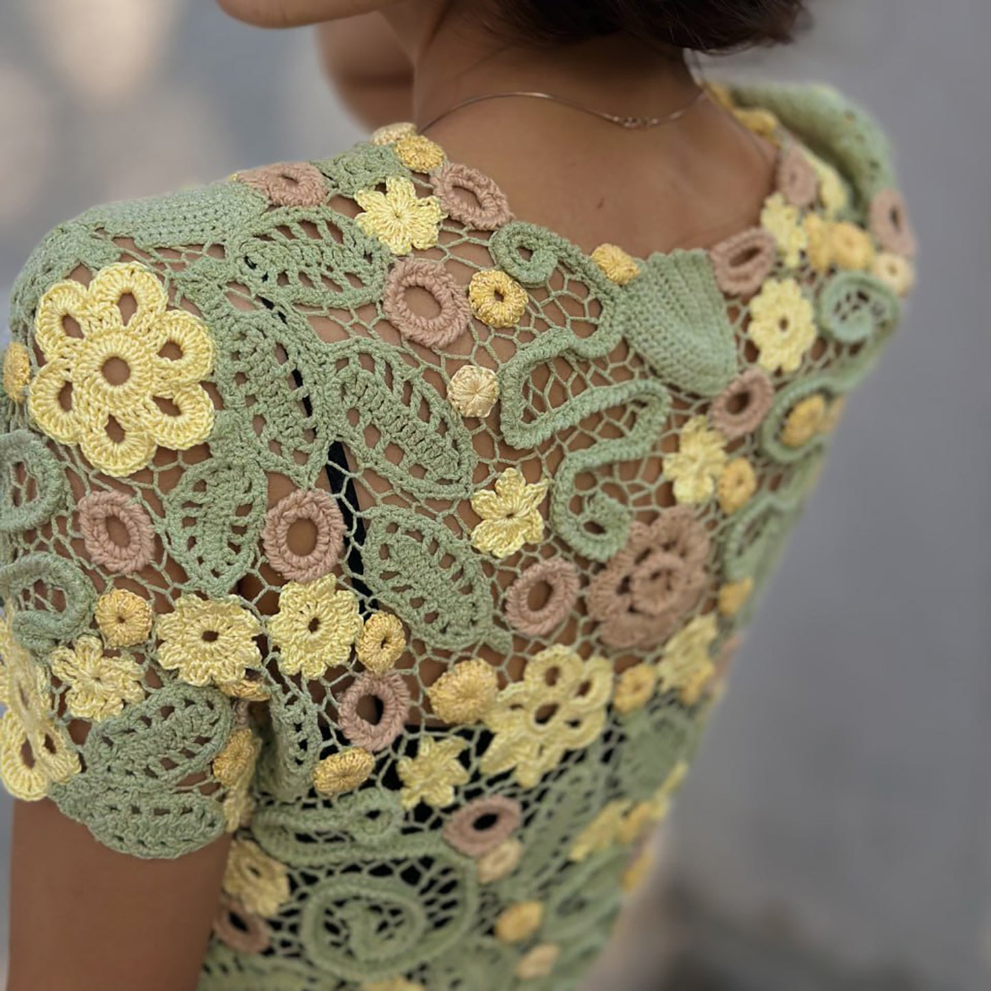 Handcrafted Irish Lace Bolero – Exquisite Crochet Couture