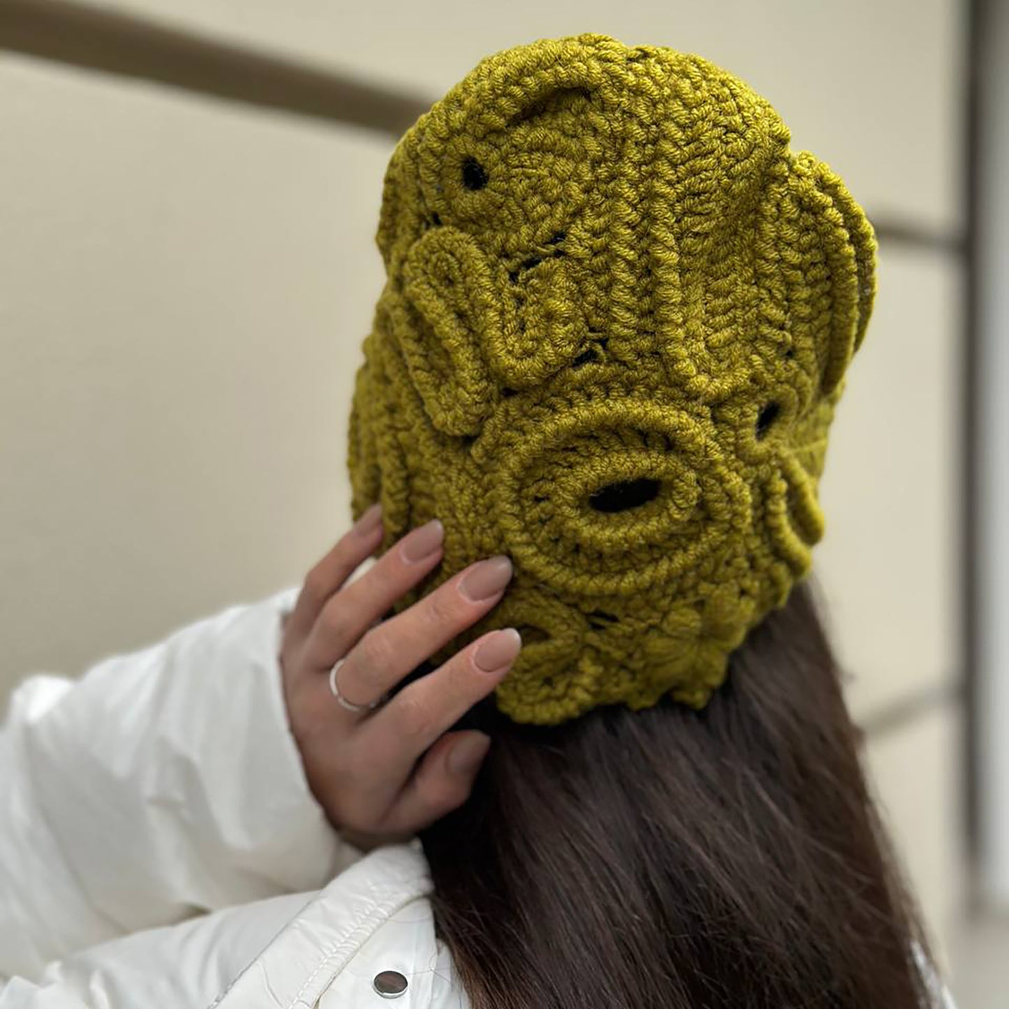 Handmade Light Green Irish Crochet Hat – Soft Elegance with a Fresh Twist